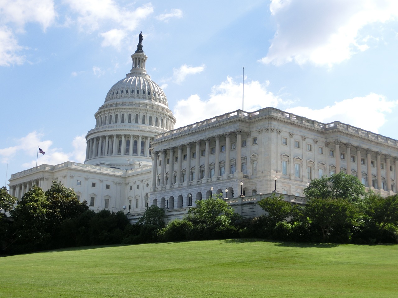 Media 8 Capitol Building with large area of green grass